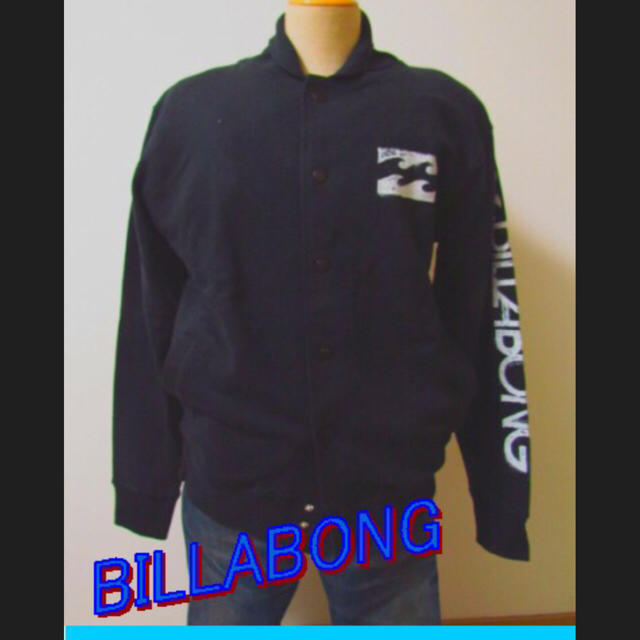 billabong(ビラボン)の新品 ビラボン スウェット ジャケット スタジャン メンズ 黒 メンズのトップス(スウェット)の商品写真