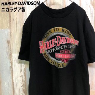 ハーレーダビッドソン(Harley Davidson)の【希少】90s ニカラグア製 ハーレーダビッドソン 両面プリント Tシャツ(Tシャツ/カットソー(半袖/袖なし))