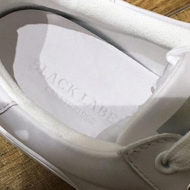 BLACK LABEL CRESTBRIDGE(ブラックレーベルクレストブリッジ)の新品 ブラックレーベル クレストブリッジ レザー スニーカー 白 26㎝ メンズの靴/シューズ(スニーカー)の商品写真