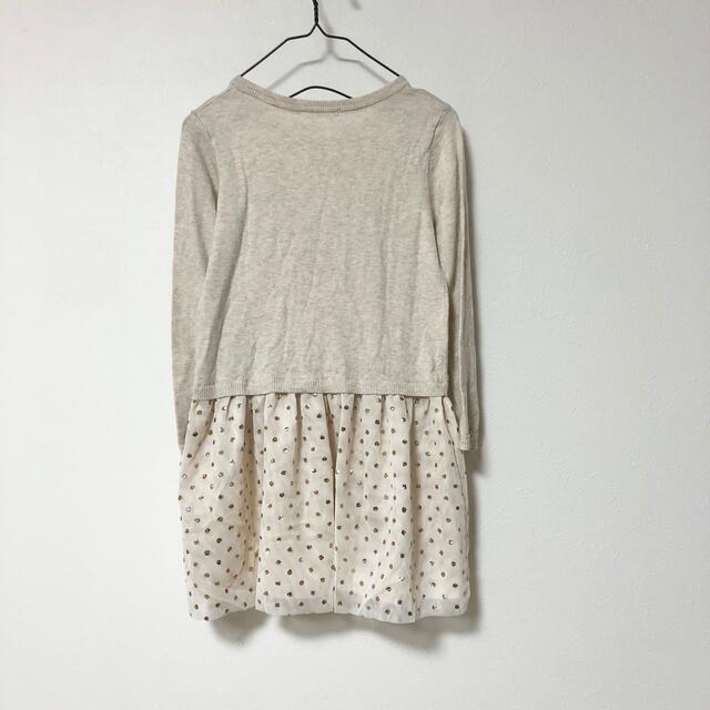 H&M(エイチアンドエム)のH＆M チュニックワンピース 130 チュールスカート キッズ/ベビー/マタニティのキッズ服女の子用(90cm~)(ワンピース)の商品写真