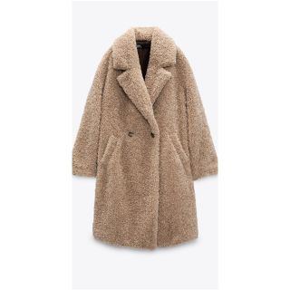 ザラ(ZARA)のZARA フェイクボアコート【新品，未使用】(ロングコート)