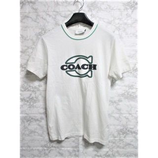 新品 タグ付 再値下❣️コーチ 半袖Ｔシャツ カットソー Ｍ 小花柄 ビッグ字ロゴ