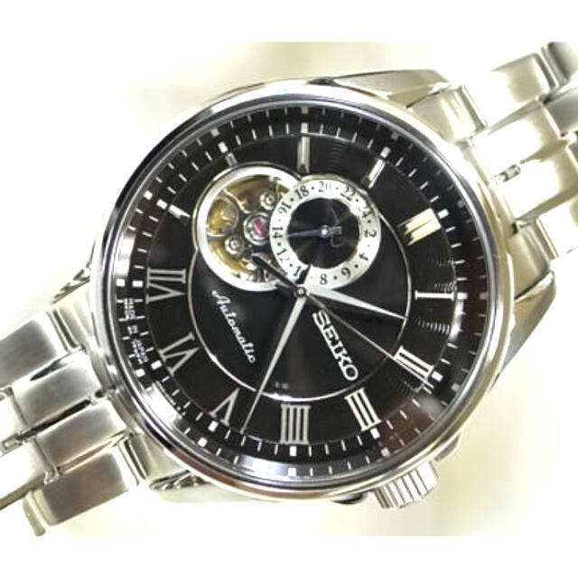 SEIKO - 新品 セイコー プレザージュ オープンハート ブラック