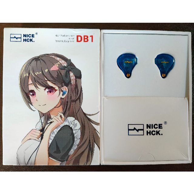 NICEHCK DB1 Blue no mic イヤホン スマホ/家電/カメラのオーディオ機器(ヘッドフォン/イヤフォン)の商品写真