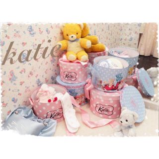 ケイティー(Katie)のkatie 美品　HAT   BOX  PINK DOT  Msize(その他)