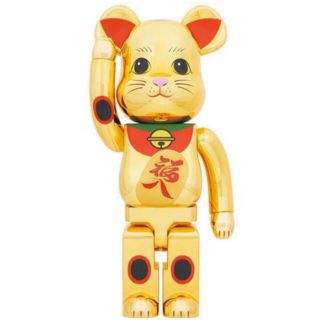 メディコムトイ(MEDICOM TOY)のBE@RBRICK 招き猫 福入 金メッキ 1000％(キャラクターグッズ)