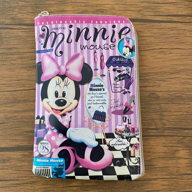 Disney(ディズニー)の【レア】ミニーマウス 紫 長方形 ポーチ レディースのファッション小物(ポーチ)の商品写真