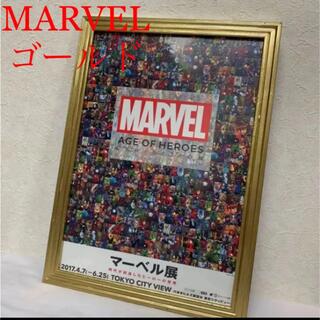 マーベル(MARVEL)の◇マーベル展 チラシ　額縁付き◇ ゴールド(ポスター)