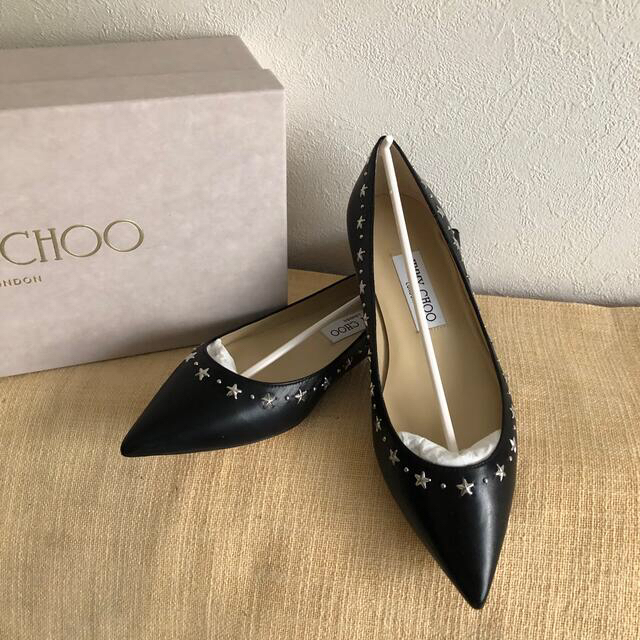 値下げ！ジミーチュウスタッズパンプス/jimmy choo スタッズペタンコ靴