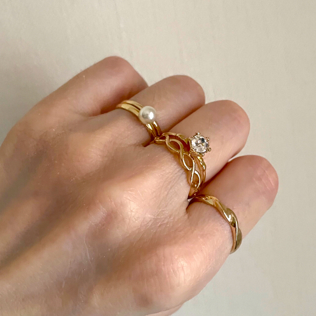 未使用💍ファッションリング　　5個セット フェミニン レディースのアクセサリー(リング(指輪))の商品写真