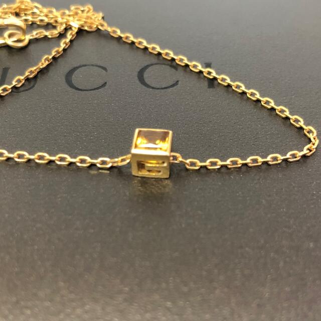 GUCCI グッチ 18金 キューブ ネックレス シトリン