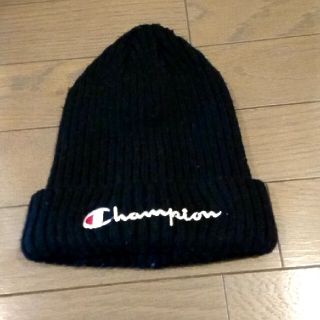 チャンピオン(Champion)のチャンピオン  黒 ニット帽(ニット帽/ビーニー)