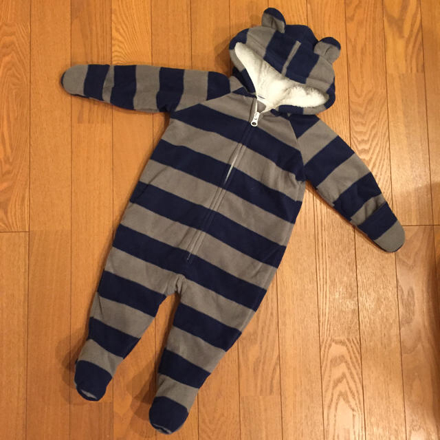 Old Navy(オールドネイビー)のOLD NAVY クマ耳カバーオール6-12M キッズ/ベビー/マタニティのベビー服(~85cm)(カバーオール)の商品写真