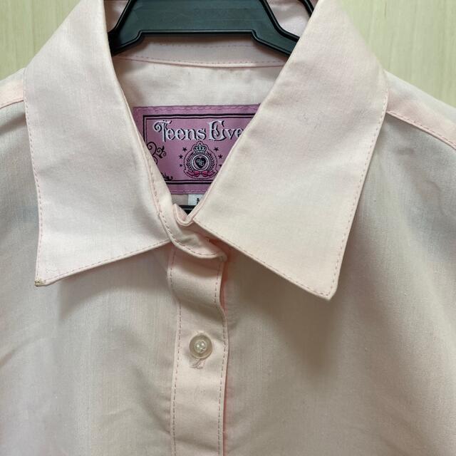 なんちゃって制服用　ワイシャツ　ピンク レディースのトップス(シャツ/ブラウス(長袖/七分))の商品写真