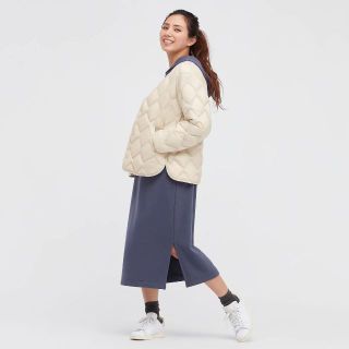 ユニクロ(UNIQLO)の新品【ユニクロ】ウルトラライトダウンリラックスジャケット　オフホワイト　Lサイズ(ダウンジャケット)