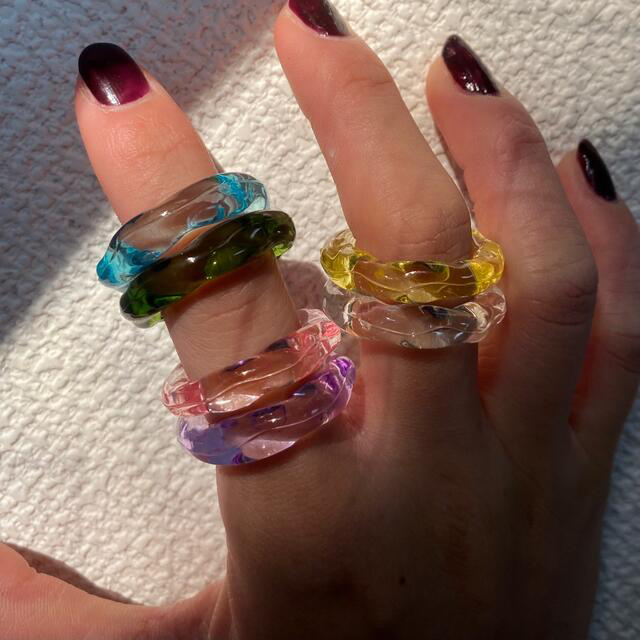 <再入荷>  -twist jelly-【clear ring】 レディースのアクセサリー(リング(指輪))の商品写真