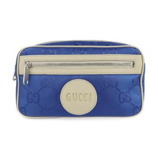 グッチ(Gucci)のGUCCI グッチ オフ ザ グリッド ベルトバッグ ボディバッグ 631341 ナイロン レザー  ブルー ベージュ  ボディーバッグ ポーチ ウエストバッグ ワンショルダー 日本限定 【本物保証】(ボディバッグ/ウエストポーチ)