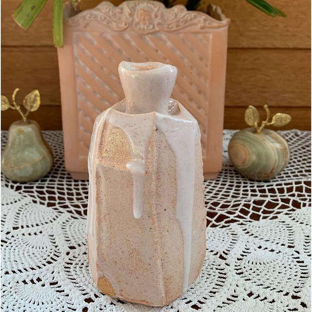再値下げ!希少 志野焼 徳利 陶芸品 酒器 花瓶 新品