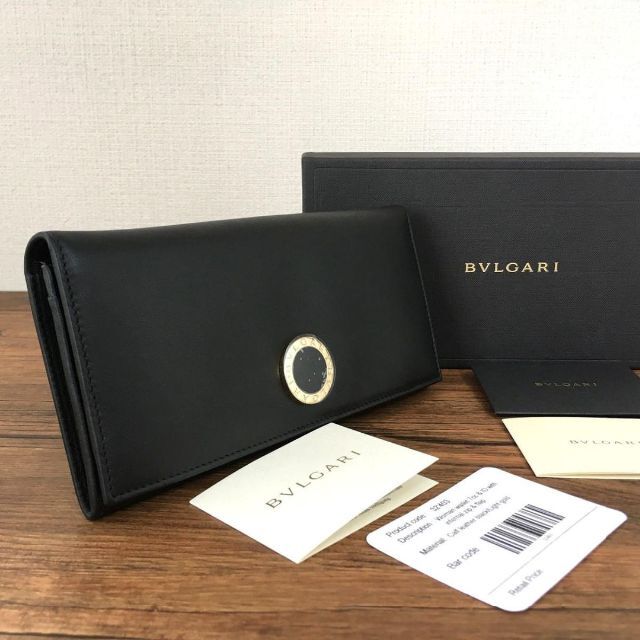 極美品 BVLGARI 長財布 ブラック レザー 31896 211ブラック素材