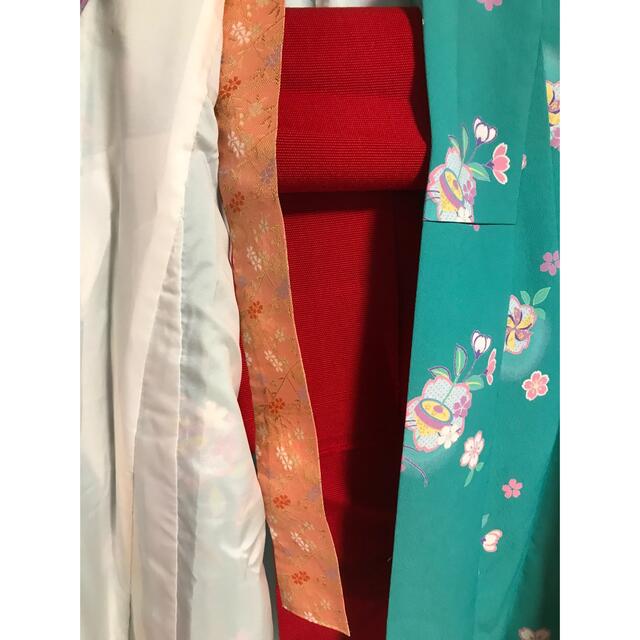 袴セット　中古ターコイズブルー　丸昌 キッズ/ベビー/マタニティのベビー服(~85cm)(和服/着物)の商品写真