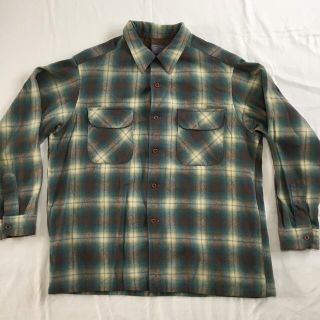 ペンドルトン(PENDLETON)のペンドルトン ビンテージ シャドー チェック ウールシャツ usa 70s(シャツ)