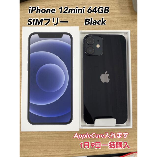 SIMフリー】iPhone12 mini 64GB ブラック 大きな割引 semivoire.com