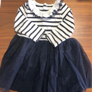 プチバトー(PETIT BATEAU)のpetitbateau ワンピース　18m/81㎝(ワンピース)