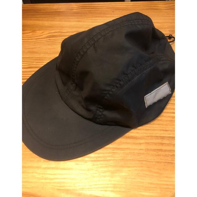 noroll nylon long bill cap 黒