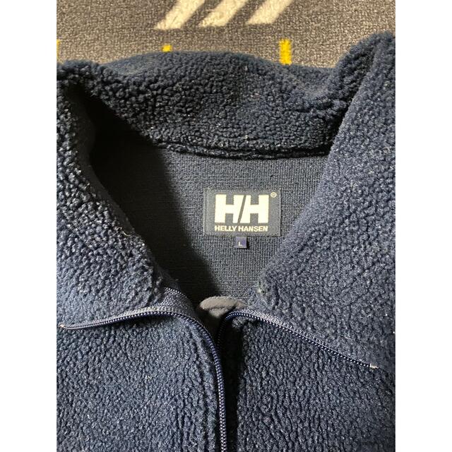 HELLY HANSEN(ヘリーハンセン)のヘリーハンセン　ワンポイント ストリート レトロ ボア フリース ジャケット 紺 メンズのジャケット/アウター(ブルゾン)の商品写真