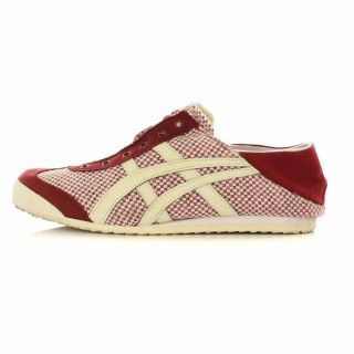 オニツカタイガー(Onitsuka Tiger)のオニツカタイガー スニーカー ブロックチェック ローカット 25cm 赤(スニーカー)