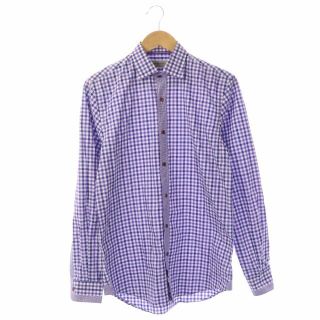 エトロ(ETRO)のエトロ シャツ 長袖 ギンガムチェック 前開き 39 青 紫 白 ブルー(シャツ)