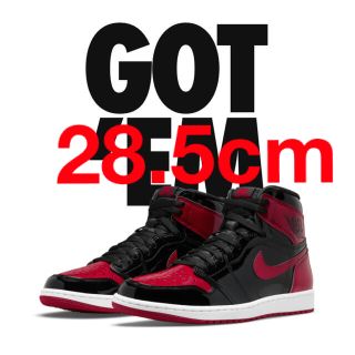 ナイキ(NIKE)のjordan 1 high 28.5 patent bred nike 10.5(スニーカー)