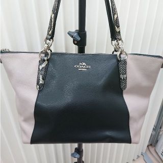 コーチ(COACH)の【まさきち様専用】コーチ　トートバッグ　カーフ　ブラック／パープル　F38308(トートバッグ)