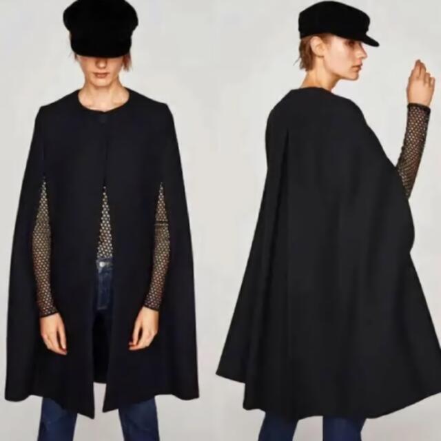 ZARA(ザラ)のZARA ケープコート レディースのジャケット/アウター(ロングコート)の商品写真