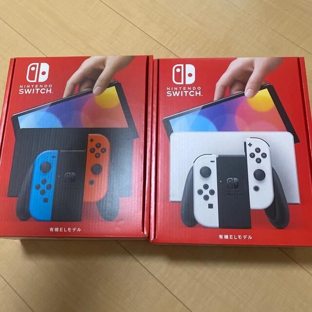 5%OFF】 Nintendo Switch 有機EL2台セット 新品未使用 家庭用ゲーム機