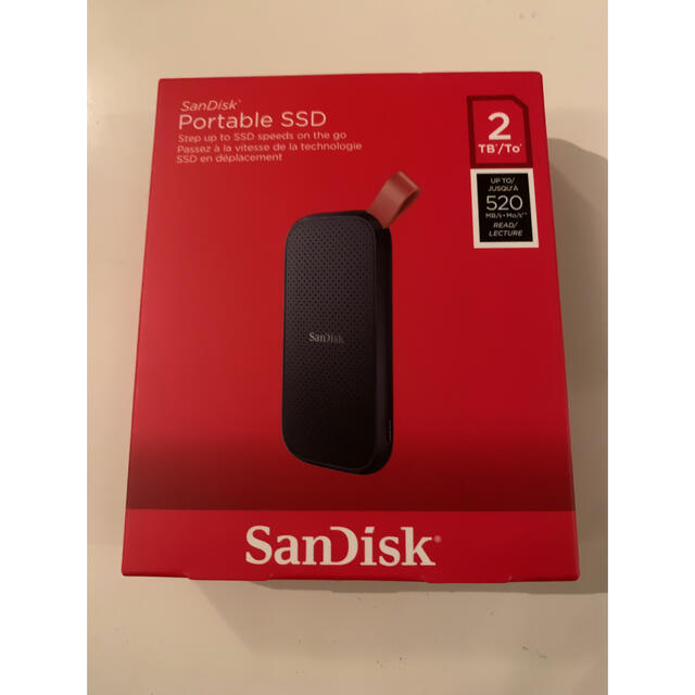 SanDisk(サンディスク)の★新品未使用品★ SANDISK ポータブル SSD 2tb 520mb スマホ/家電/カメラのPC/タブレット(PC周辺機器)の商品写真