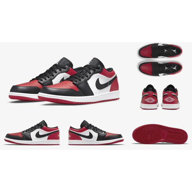 NIKE - Nike Air Jordan 1 Low Bred ジョーダン1 ロー27cmの通販 by ...