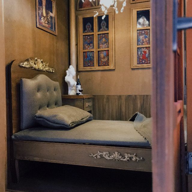 王室ベッドセット (1/6 ドールハウス ミニチュア 家具 完成品 家具 ブライ