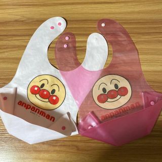 アンパンマン(アンパンマン)のアンパンマン  お食事エプロン　ピンク系2枚セット(お食事エプロン)