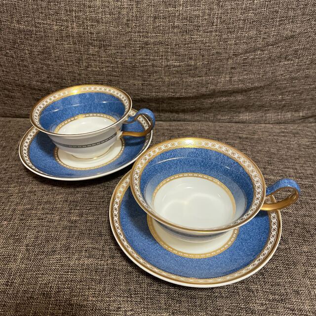 ウェッジウッド　ユーランダー　パウダーブルー　カップ&ソーサー　WEDGWOOD