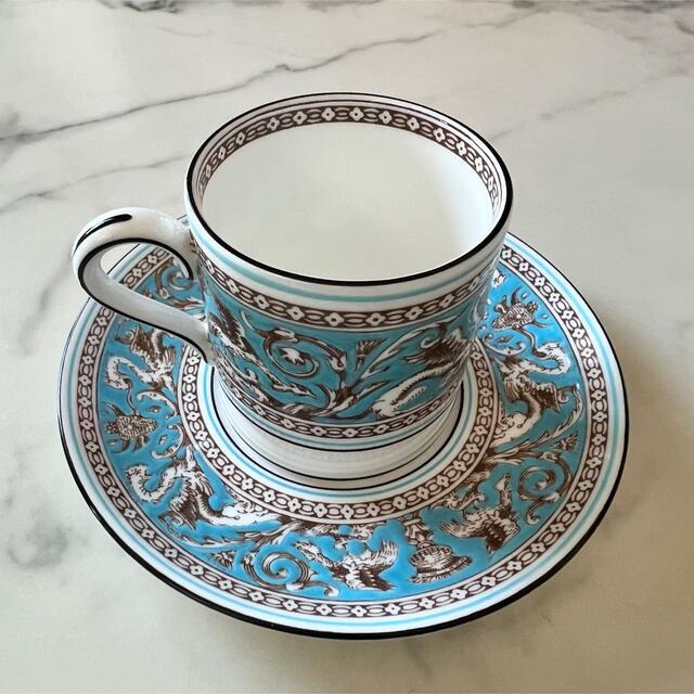 WEDGWOOD♡ウエッジウッド♡カップ&ソーサー♡フロレンティーン　ターコイズ