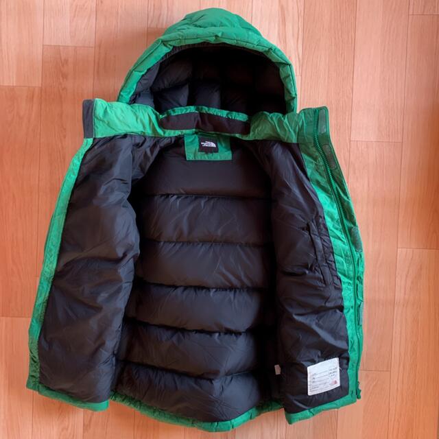 THE NORTH FACE(ザノースフェイス)の【早い者勝ち】ノースフェイス　ダウンジャケット　グリーン　キッズ150 キッズ/ベビー/マタニティのキッズ服男の子用(90cm~)(ジャケット/上着)の商品写真