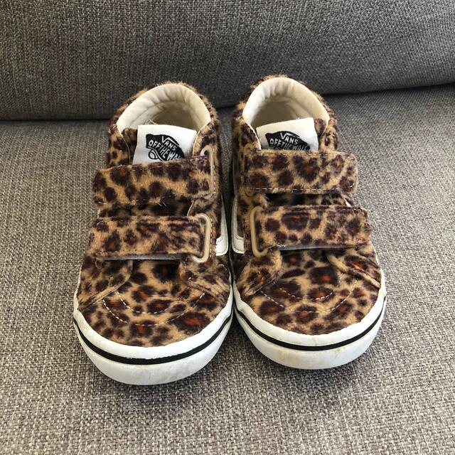 VANS(ヴァンズ)のVANS ヒョウ柄　オールドスクール　キッズ　18cm キッズ/ベビー/マタニティのキッズ靴/シューズ(15cm~)(スニーカー)の商品写真