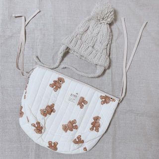 ザラキッズ(ZARA KIDS)の【新品未使用】クマさん便利バック＋ニット帽 set(その他)