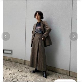 マウジー(moussy)のmoussy チェック　千鳥柄　スカート(ロングスカート)