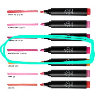 スリーシーイー(3ce)の新品　3CE lip marker リップマーカー　raspberry pink(口紅)