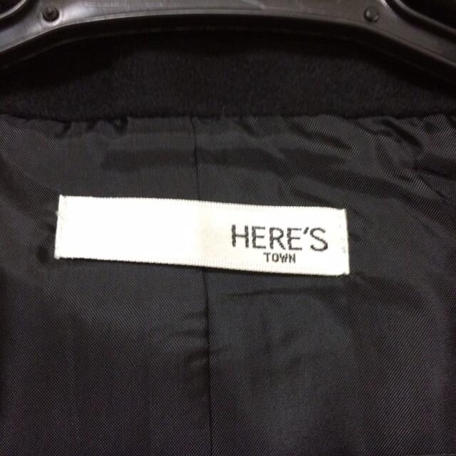 HERE'S(ヒアーズ)のHERE'S 新品タグ付きコート L 黒色 イトキン(株) レディースのジャケット/アウター(テーラードジャケット)の商品写真