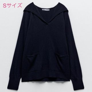 ザラ(ZARA)のZARA ウールブレンドセーラーカラーセーター  新品未使用 タグ付き(ニット/セーター)