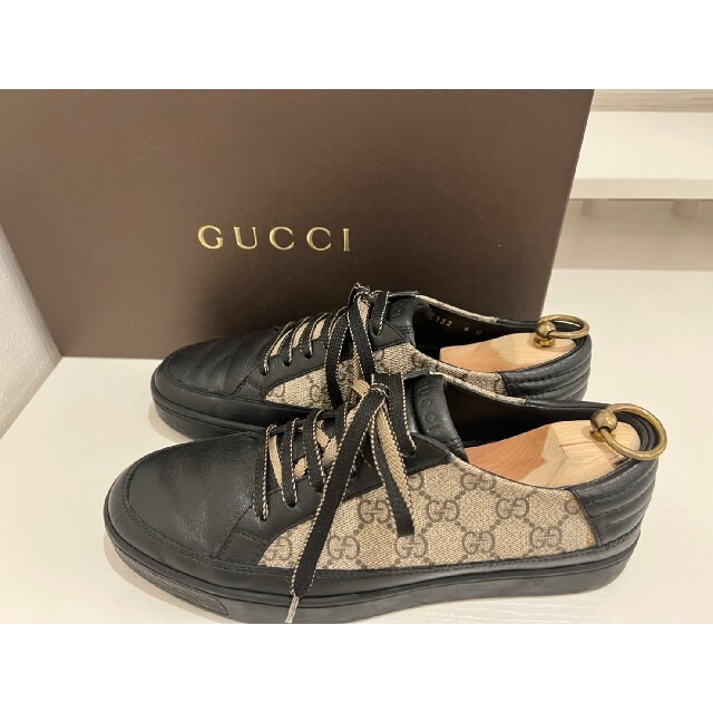 新しく着き 【GUCCI】箱有美品/グッチ/GGモノグラム/ローカット
