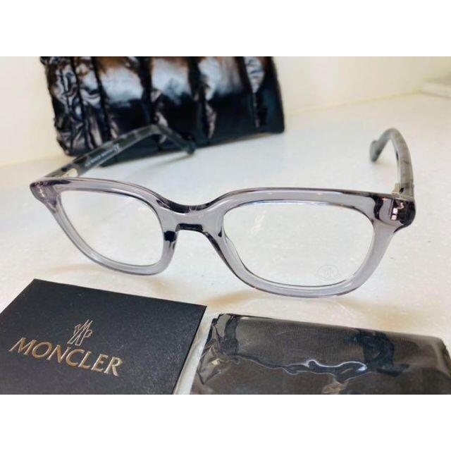 お気に入り 【新品・未使用】MONCLER - MONCLER ML5003 高級メガネ グレー 020 サングラス/メガネ